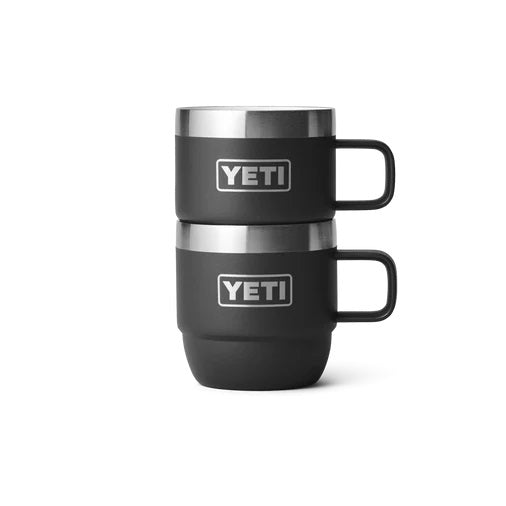 Yeti Rambler 6oz (177ml) Stackable Mugs 2pk [cl:black]