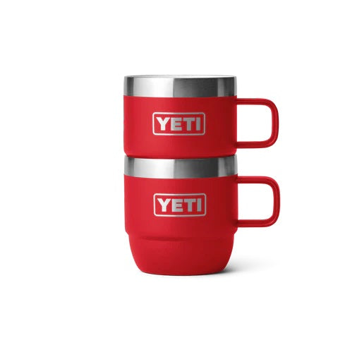 Yeti Rambler 6oz (177ml) Stackable Mugs 2pk [cl:rescue Red]
