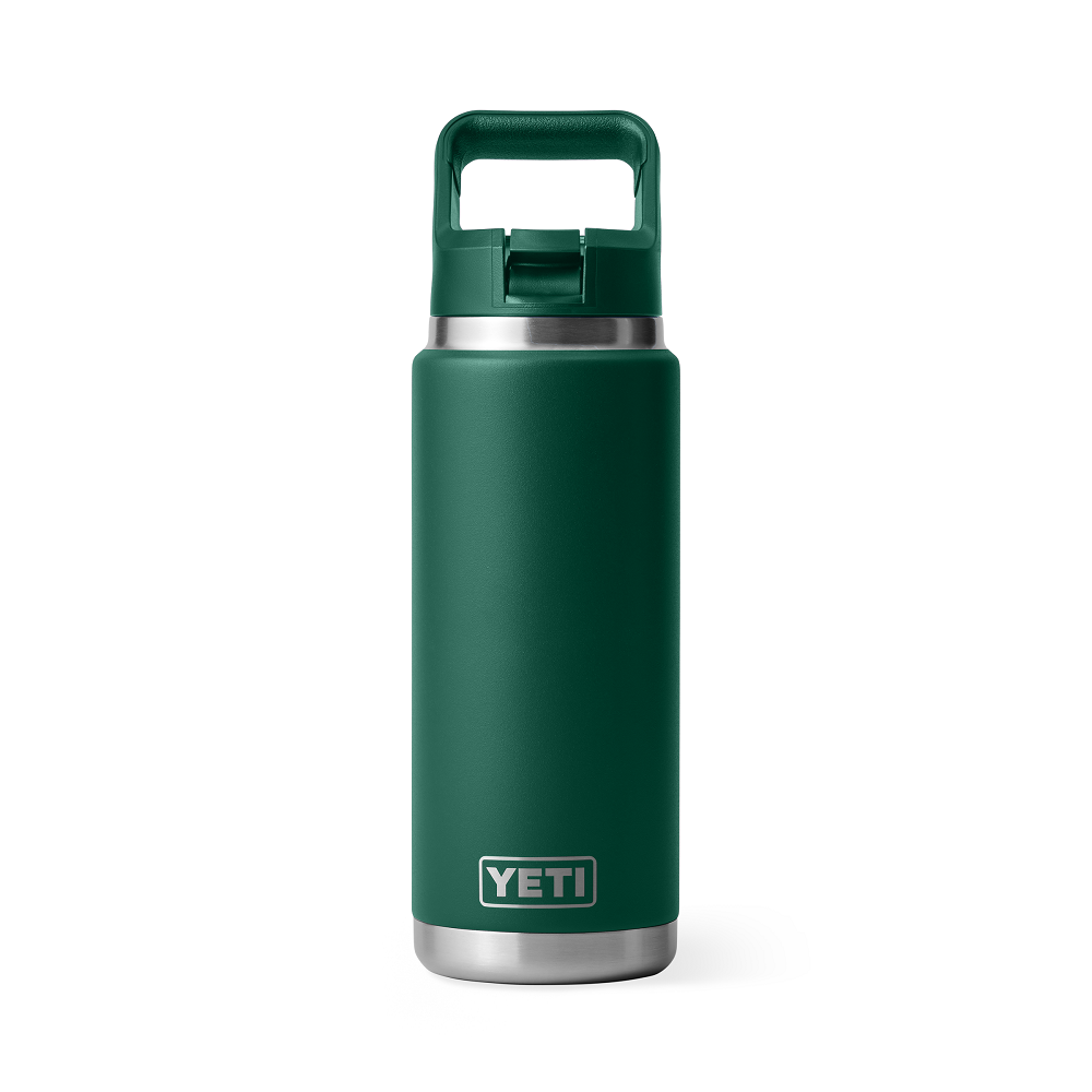 Yeti Rambler 26oz (760ml) Straw Bottle [cl:black Forest Green]