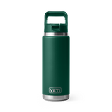 Yeti Rambler 26oz (760ml) Straw Bottle [cl:black Forest Green]
