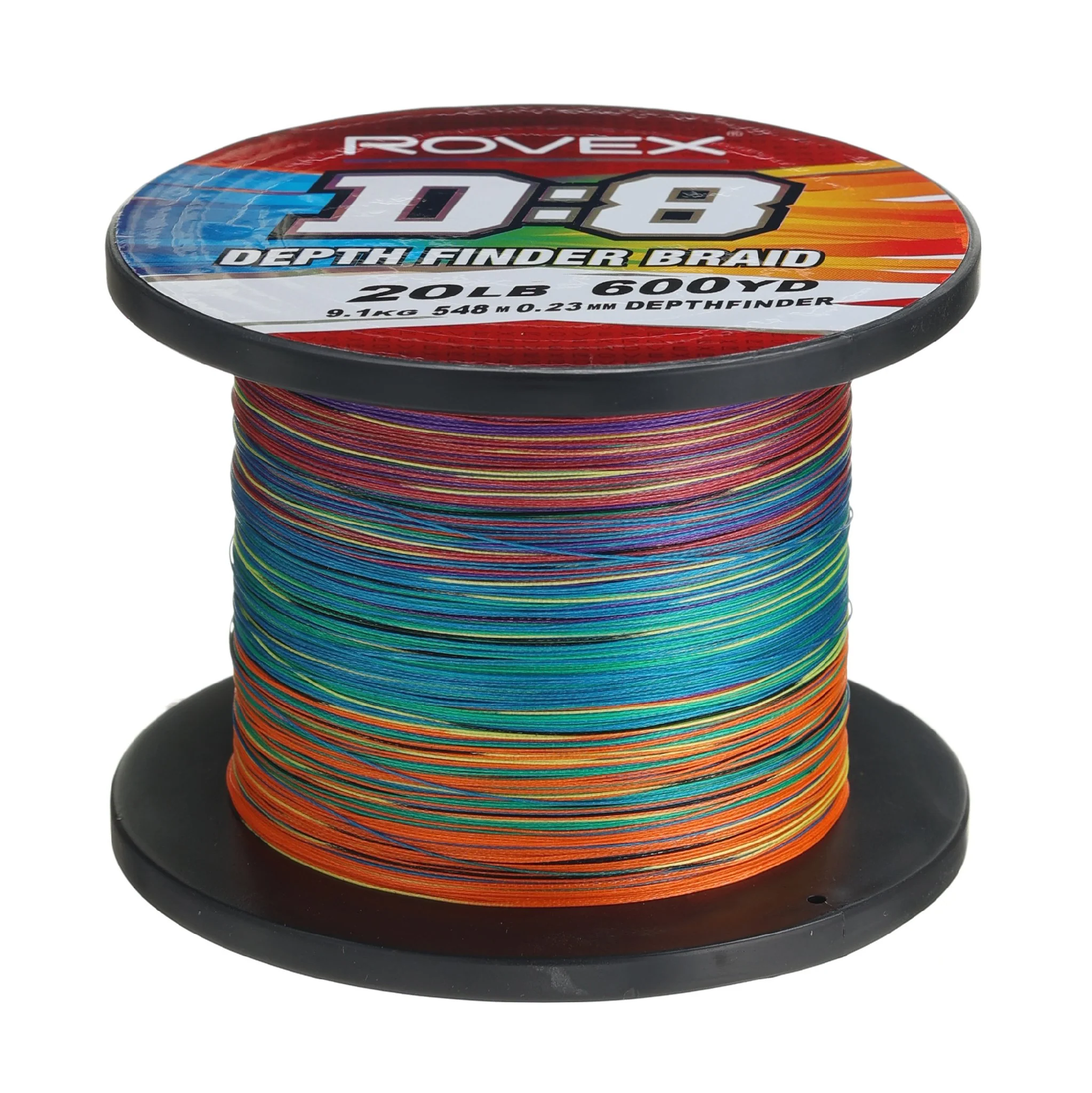 Rovex D8 Depth Finder Braided Fishing Line Multi Colour 600yds