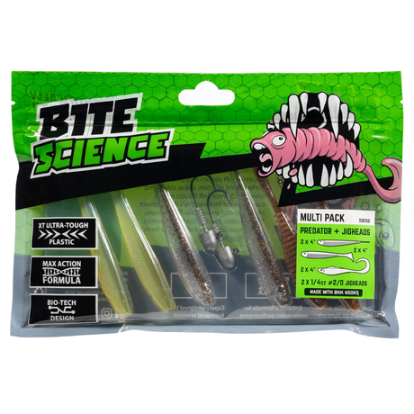 Bite Science Multi Pack Predator Soft Plastics Lures & Jigheads