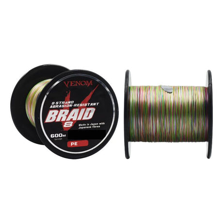 Venom V-braid 8 Braided Fishing Line Multi-colour 600m [sz:600m - Pe 3.0/41.9lb]