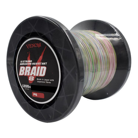 Venom V-braid 8 Braided Fishing Line Multi-coloured [sz:1200m - Pe 8.0/99.2lb]