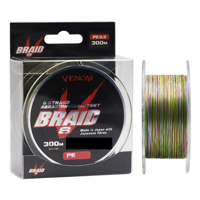Venom V-braid 8 Braided Fishing Line Multi-colour 300m [sz:300m - Pe 1.5/19.8lb]