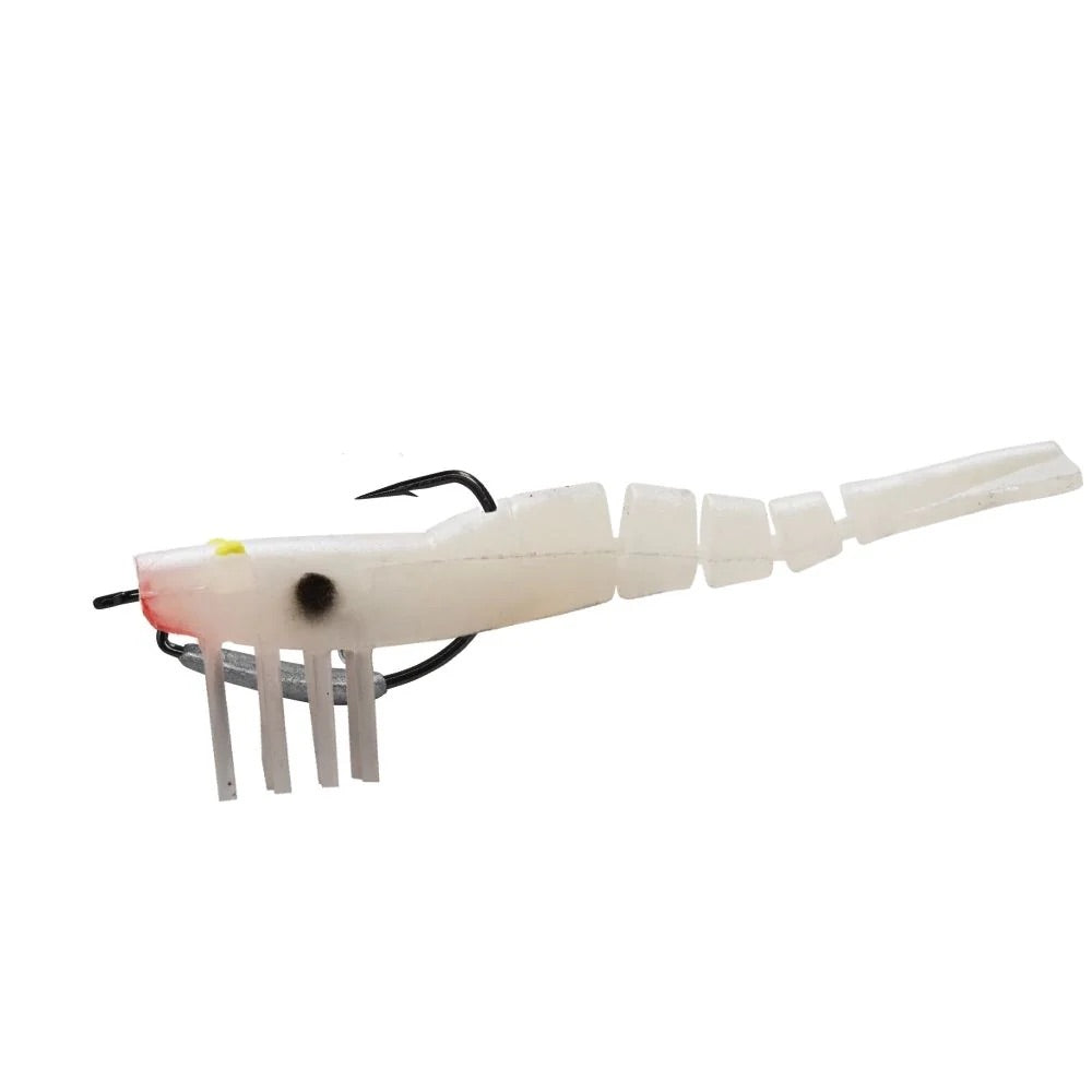 Wilson Wild Shrimp Weedless Series 7" 46g Soft Plastic Lure [cl:white Noise]