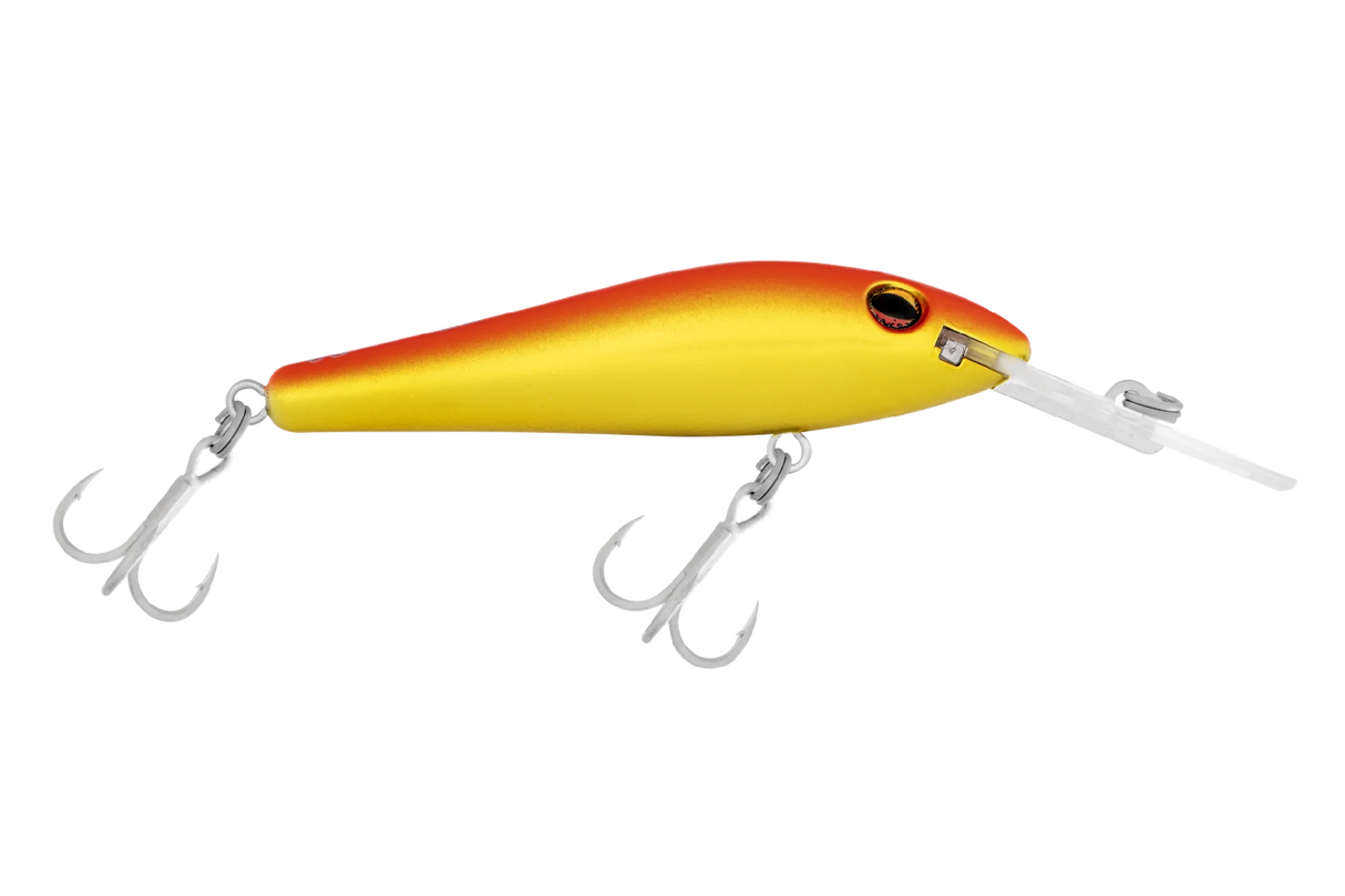 Halco Tbarra 80mm 13g Deep Diver Hard Body Lure [cl:chrome Gold Orange Back]