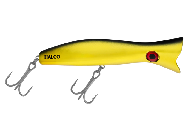 Halco Roosta Popper 135mm 49g Popper Lure [cl:gold/black]