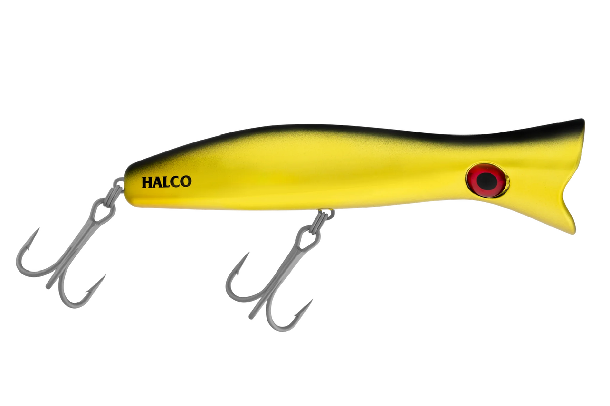 Halco Roosta Popper 105mm 30g Popper Lure [cl:black/gold]
