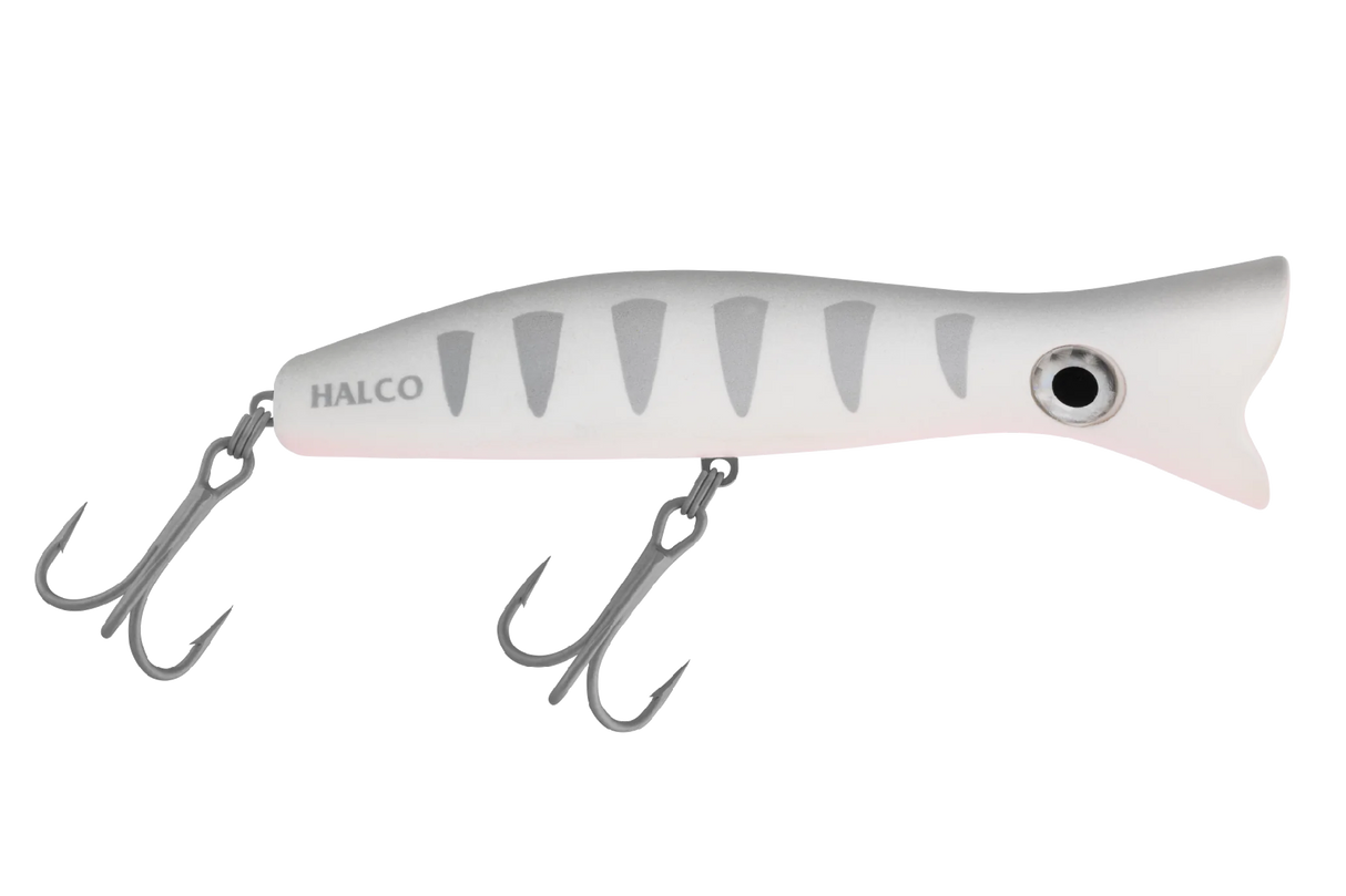Halco Roosta Popper 80mm 16g Popper Lure [cl:silver Shadow]