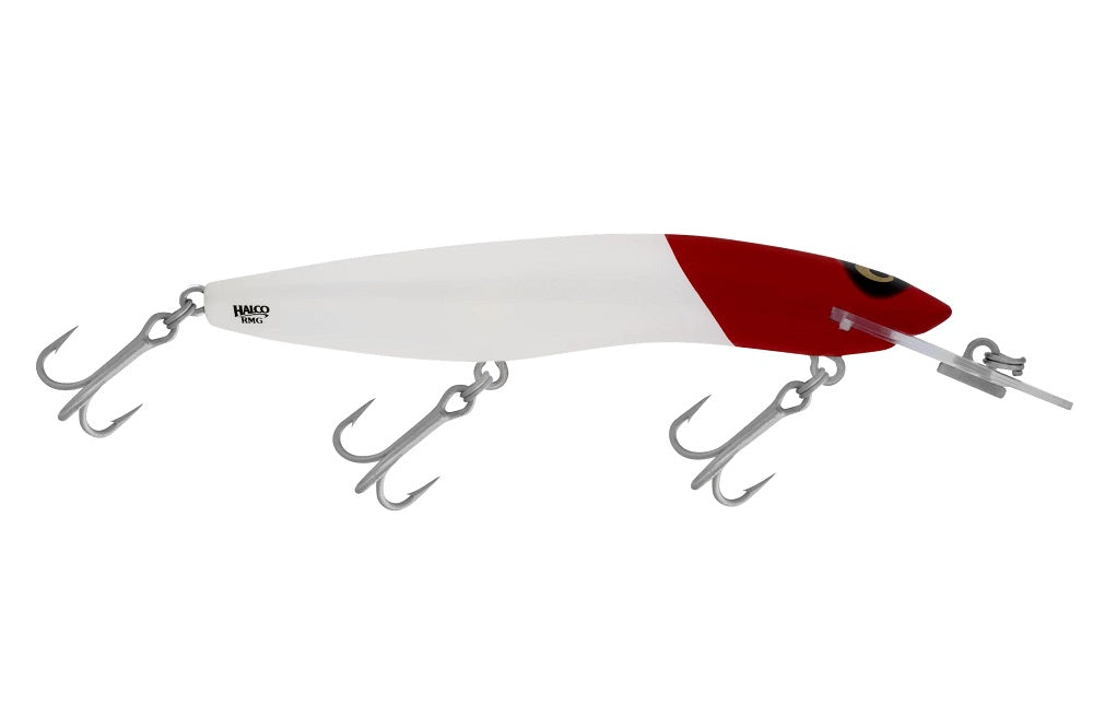 Halco Rmg Scorpion 125s 20g Hard Body Lure ^ [cl:white Red Head]
