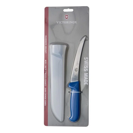 Victorinox Fibrox 15cm Curved Flexible Blade Boning Knife With Sheath 