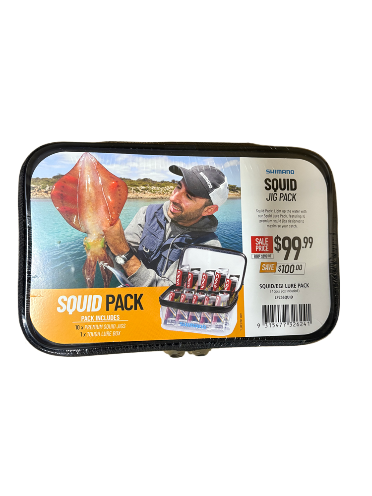 Shimano Squid Jig Pack 10pcs + Tough Lure Box ><