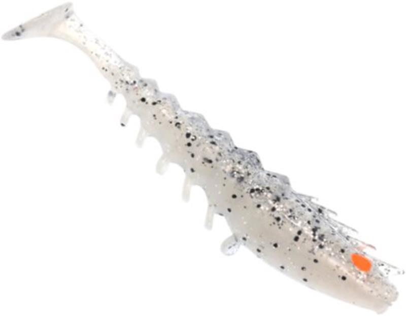 Squidgy Prawn Paddle Tail 110mm Soft Plastic Lure >^ [cl:white Lightning]
