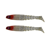 Akame Guppy 120mm Soft Plastic Lure Unrigged 2 Pack [cl:red Head]