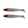 Akame Guppy 120mm Soft Plastic Lure Unrigged 2 Pack [cl:red Head]