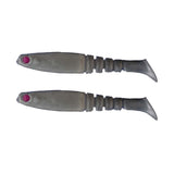 Akame Guppy 120mm Soft Plastic Lure Unrigged 2 Pack [cl:grey Ghost]