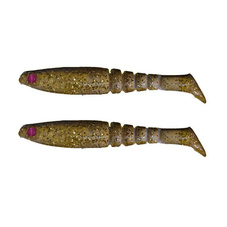 Akame Guppy 120mm Soft Plastic Lure Unrigged 2 Pack [cl:gold Dust]