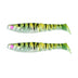 Akame Guppy 120mm Soft Plastic Lure Unrigged 2 Pack [cl:tiger Green]