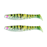 Akame Guppy 120mm Soft Plastic Lure Unrigged 2 Pack [cl:tiger Green]