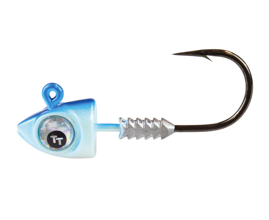 Tt Big Eyez Jighead [w & Sz & C:1/2oz - 5/0 - Pearl/blue]