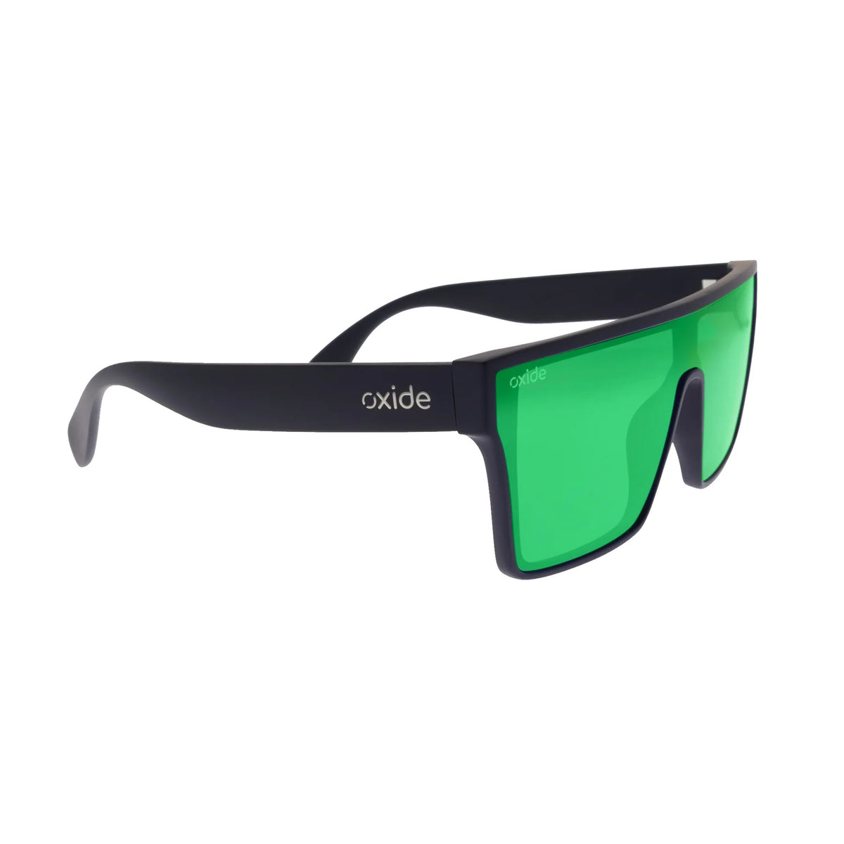 Oxide Nova Polarised Sunglasses [fr:matt Black Ls:poly Green Mirror]