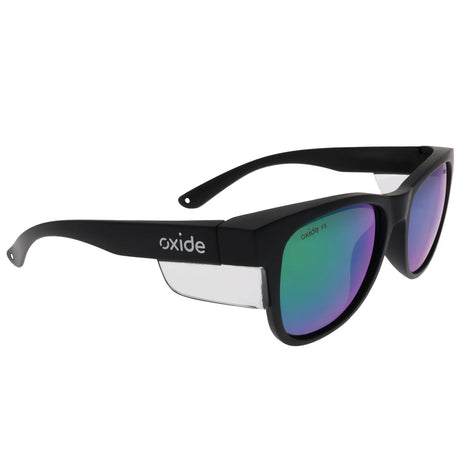 Oxide Quake Polarised Sunglasses [fr:matt Black Ls:green Mirror]