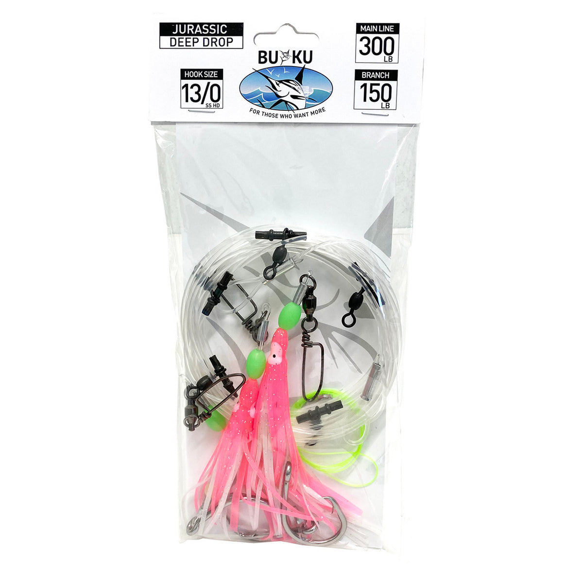 Buku Jurrasic Deep Drop Pre-made Rigs 300lb-150lb – Fisho's Tackle World