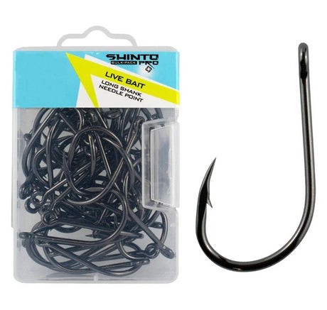 Shinto Pro Live Bait Long Shank Bulk Hooks [sz:10/0 - 35pk]
