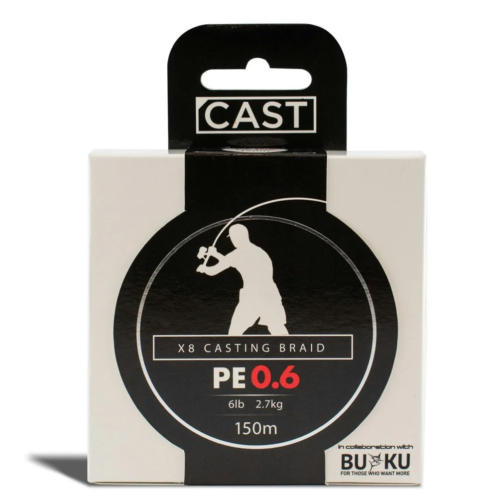 Cast X8 Casting Braided Fishing Line Multi Colour [sz:150m 6lb Pe0.6]
