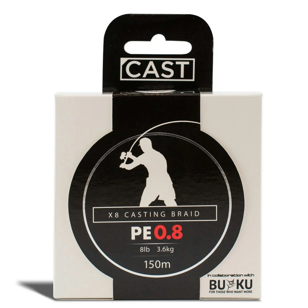 Cast X8 Casting Braided Fishing Line Multi Colour [sz:150m 8lb Pe0.8]