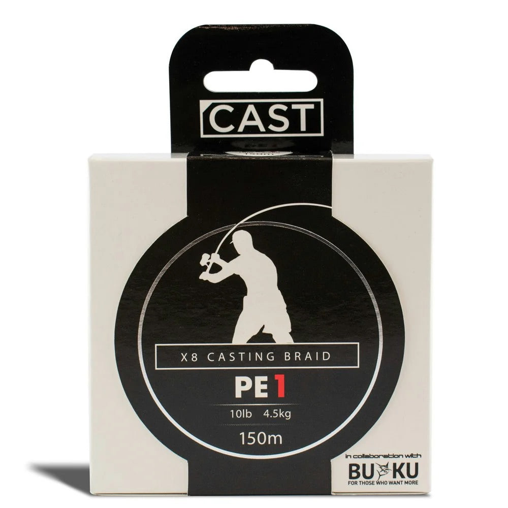 Cast X8 Casting Braided Fishing Line Multi Colour [sz:150m 10lb Pe1]