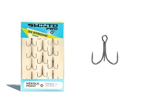 Shinto Pro 6066 3x Strong Bn Treble Hooks [sz:14 - 12pk]