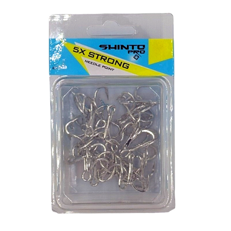 Shinto Pro 6066 5x Strong Bright Tin Treble Hooks Bulk [sz:4 - 25pk]