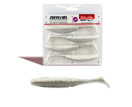 Arma Skip Doctor 130mm Soft Plastic Lure [cl:white Knight]