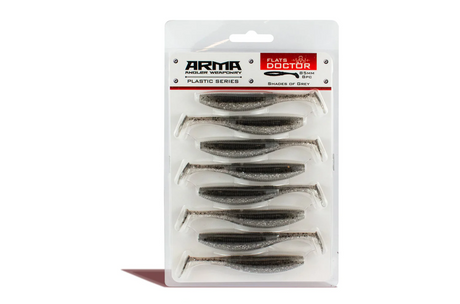 Arma Flats Doctor 85mm Soft Plastic Lure [cl:shades Of Grey]