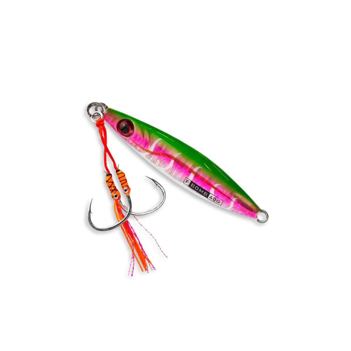 Buku Flutter Bomb 40g Double Assist Jig Lure [cl:lime Back]