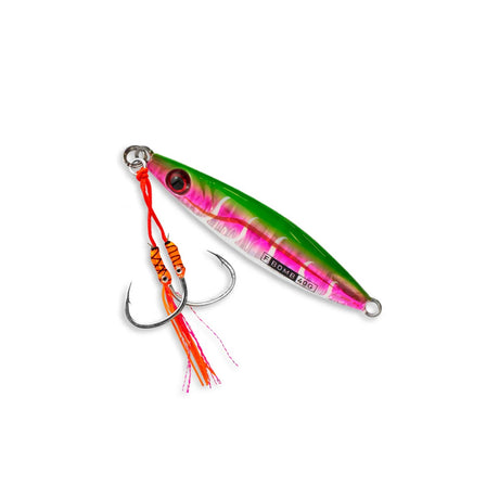 Buku Flutter Bomb 40g Double Assist Jig Lure [cl:lime Back]