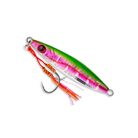 Buku Flutter Bomb 80g Double Assist Jig Lure [cl:lime Back]