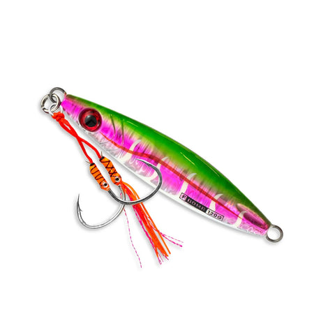 Buku Flutter Bomb 120g Double Assist Jig Lure [cl:lime Back]