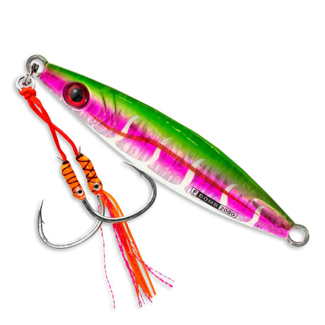 Buku Flutter Bomb 200g Double Assist Jig Lure [cl:lime Back]