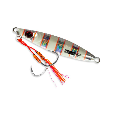 Buku Flutter Bomb 120g Double Assist Jig Lure [cl:flash Glow]
