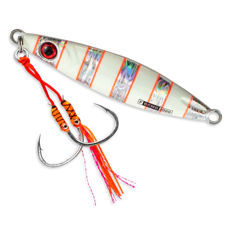 Buku Flutter Bomb 200g Double Assist Jig Lure [cl:flash Glow]