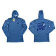 Fisho's Tackle World Hooded Performance Jersey Adult Heather Blue [sz:s]