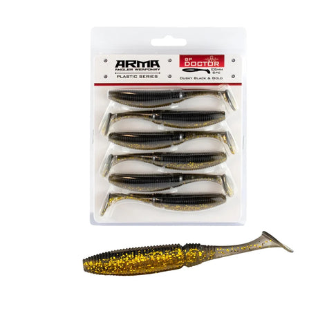Arma Gp Doctor 105mm Soft Plastic Lure [cl:dusky Black & Gold]