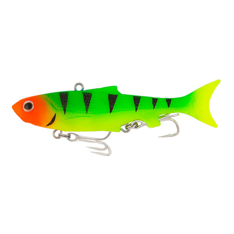 Samaki Vibelicious Thumper 100mm 20gm Soft Plastic Lure ><^ [cl:fire Tiger]