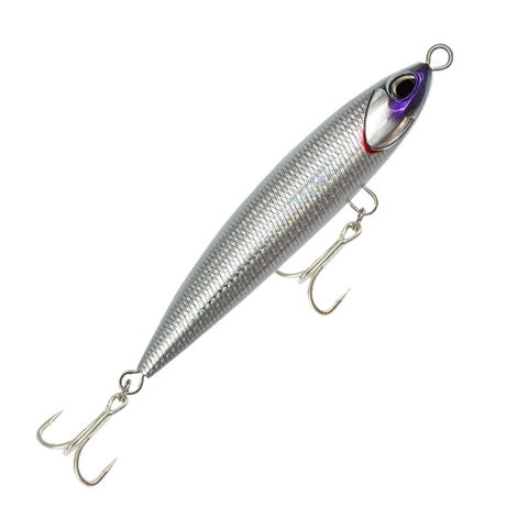 Fishcraft Stick Dog 180mm 86g Floating Stickbait Lure ^ [cl:white Chrome]