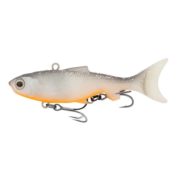 Samaki Vibelicious Thumper 70mm 11gm Soft Plastic Lure ><^ [cl:grey Ghost Uv]