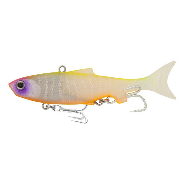 Samaki Vibelicious Thumper 100mm 20gm Soft Plastic Lure ><^ [cl:cleopatra Tiger Uv]
