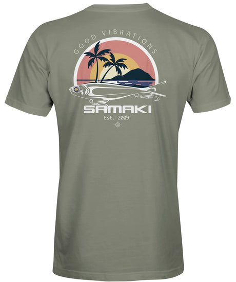 Samaki T-shirt Good Vibrations Ss Tee Seagrass >< [sz:s]